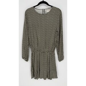 MUD PIE FINA FLOUNCE DRESS GREEN DIAMOND PRINT NWT SMALL